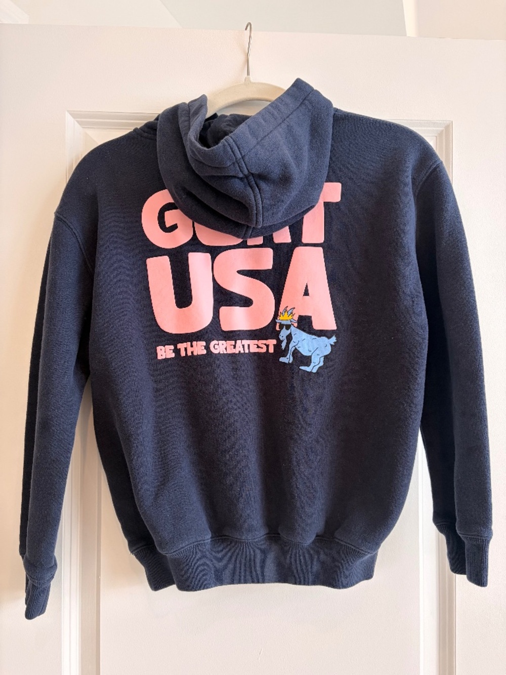 Girls Goat USA Navy/Pink Hoodie Size Youth Large